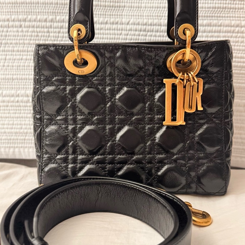 Dior Black Mini Bag with Gold Accents